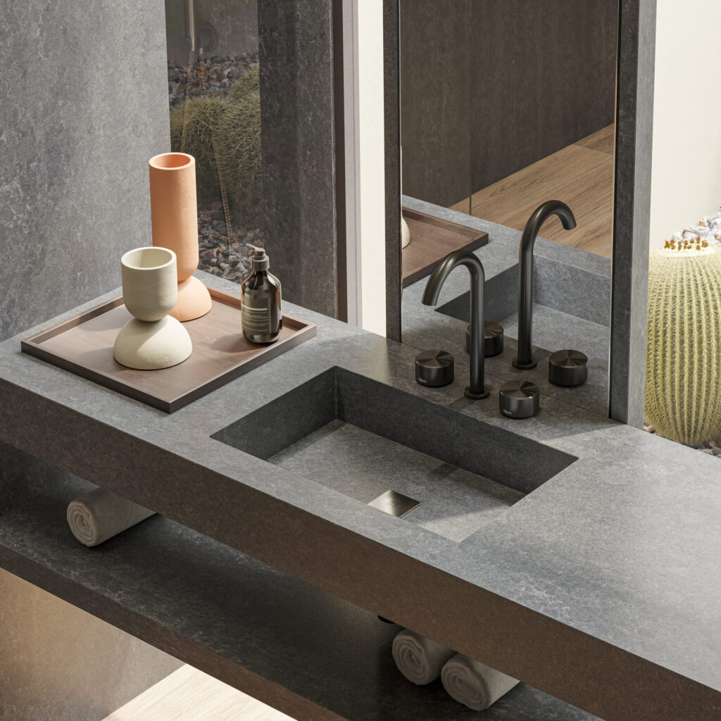 Earthic Bathroom – Raw G – Detalle Lavabo